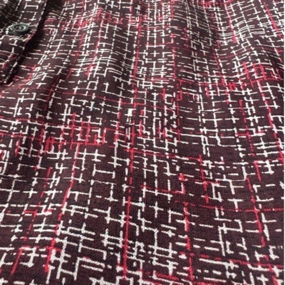 Womens Burgundy Red Textured Long Sleeve Tunic Top Size Medium - Picture 3 of 3